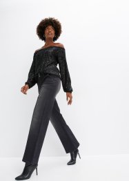 Denimové kalhoty Marlene s ozdobnými knoflíky, BODYFLIRT boutique