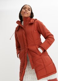 Dlouhá prošívaná bunda s límcem a kapucí, vatovaná, bpc bonprix collection