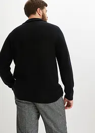 Vlněný svetr s podílem Good Cashmere Standard®, límeček na zip, bonprix