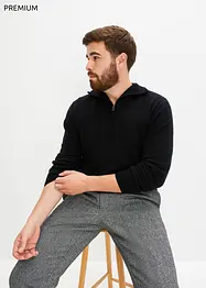 Vlněný svetr s podílem Good Cashmere Standard®, límeček na zip, bonprix