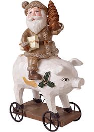 Dekorativní figurka Santa na prasátku, bpc living bonprix collection