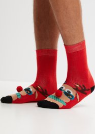 Termo ponožky (2 páry) s bambulkami a aplikací očí, bpc bonprix collection