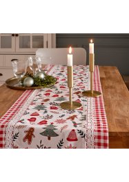 Běhoun na stůl z organické bavlny s vánočním potiskem, bpc living bonprix collection