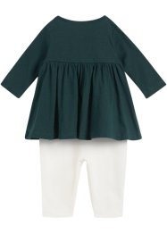 Dětské šaty s dlouhým rukávem + legíny, z organické bavlny (2dílná souprava), bpc bonprix collection