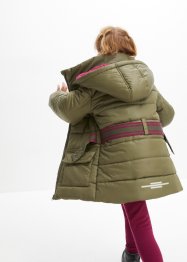 Dívčí zimní bunda s páskem a podšívkou, bpc bonprix collection