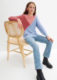 Dívčí pletený svetr ve vzhledu Colourblocking, bpc bonprix collection