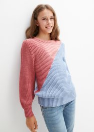 Dívčí pletený svetr ve vzhledu Colourblocking, bpc bonprix collection
