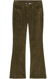 Strečové manšestrové kalhoty Bootcut se sámky, bpc bonprix collection