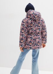 Dívčí zimní bunda s květinovým potiskem, vodoodpudivá a větruodolná, bpc bonprix collection