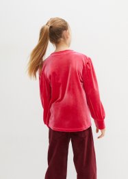 Dívčí sametové triko, dlouhý rukáv, bpc bonprix collection