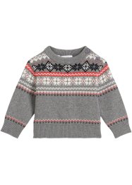 Dětský pletený svetr z bavlny, s norským vzorem, bpc bonprix collection