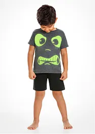 Krátké pyžamo (2dílná souprava) GLOW IN THE DARK, bonprix