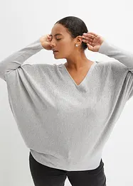 Svetr z jemné pleteniny se štrasovou aplikací, bonprix