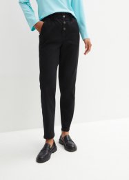 7/8 keprové kalhoty s pohodlnou High-Waist pasovkou, Straight, bpc bonprix collection