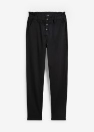 7/8 keprové kalhoty s pohodlnou High-Waist pasovkou, Straight, bpc bonprix collection