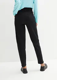 7/8 keprové kalhoty s pohodlnou High-Waist pasovkou, Straight, bonprix