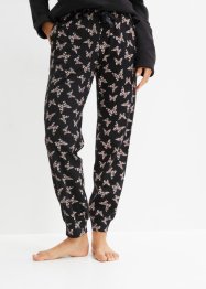 Pyžamové kalhoty s průhmatovými kapsami a saténovou stužkou, bpc bonprix collection