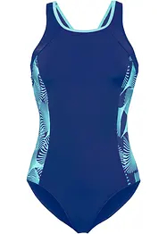 Sporotvní jednodílné plavky s bočními vsadkami, bonprix