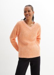Volný pulovr z vaflového úpletu, dlouhý rukáv, bpc bonprix collection