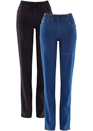 Straight džíny, Mid Waist (2 ks v balení), bonprix