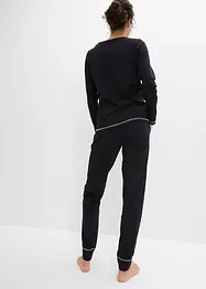 Pyžamo z měkké bavlny s průhmatovými kapsami, bonprix