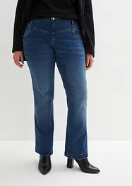 Bootcut džíny Mid Waist, strečové, bonprix