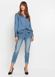 Džíny Slim Fit, Mid Waist, zkrácené, bonprix