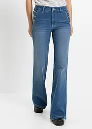 Džíny Bootcut, Mid Waist, organická bavlna, bonprix