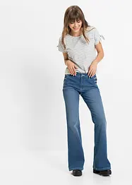 Džíny Bootcut, Mid Waist, organická bavlna, bonprix
