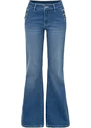 Džíny Bootcut, Mid Waist, organická bavlna, bonprix
