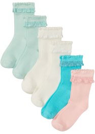 Ponožky s volánky a organickou bavlnou (6 párů), bpc bonprix collection
