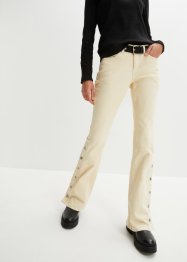 Keprové kalhoty s páskem a postranními knoflíky (2dílná souprava), RAINBOW
