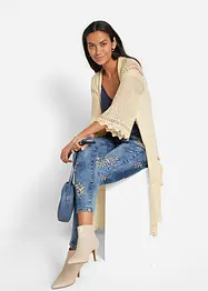 Džíny Slim Fit s květinovou výšivkou, bonprix