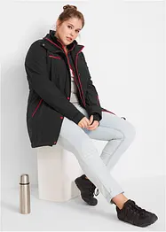 Nepromokavá strečová dlouhá softshellová bunda, bonprix