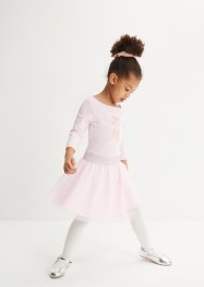 Dívčí žerzejové šaty s tylem a organickou bavlnou, bpc bonprix collection