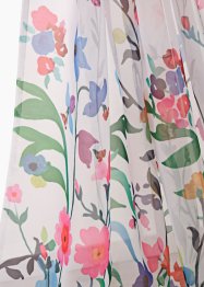 Záclona s květinovým potiskem včetně dekorační spony (2 ks v balení), bpc living bonprix collection