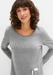 Krátká noční košile s dlouhými rukávy, bonprix