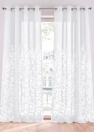 Záclona s vypalovým motivem listů (1 ks v balení), bonprix