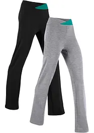 Bavlněné sportovní kalhoty, Bootcut (2 ks v balení), bonprix