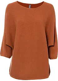 Oversize žebrovaný svetr ze směsi s viskózou, bonprix