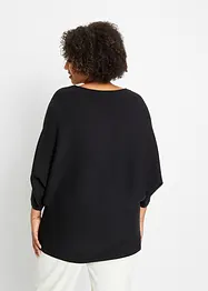 Oversize žebrovaný svetr ze směsi s viskózou, bonprix