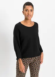 Oversize žebrovaný svetr ze směsi s viskózou, bonprix