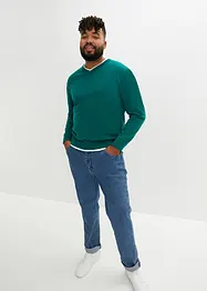 Svetr  z jemné pleteniny z měkké bavlněné směsi, bonprix