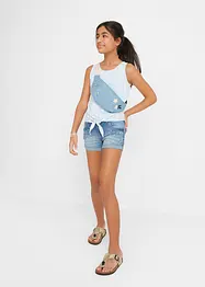 Džínové šortky Mid Waist, bonprix