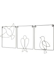 Nástěnná dekorace s ptáčky (3ks v balení), bpc living bonprix collection