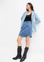 Zavinovací džínová sukně, Mid Waist, bonprix