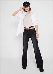Džíny Bootcut, Mid Waist, tvarující, bonprix