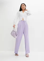 Široké kalhoty se sklady v pase, bonprix