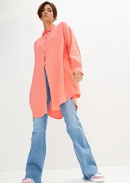 Dlouhá oversize halenka z mušelínu, bonprix