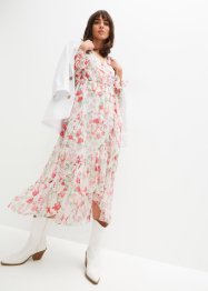 Dlouhé šaty s potiskem a volány, recyklovaný polyester, BODYFLIRT